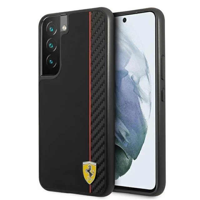 Чохол Ferrari для Samsung Galaxy S22 S901 On Track Carbon Stripe Black (FESAXHCS22SBK)