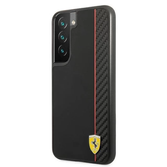 Чехол Ferrari для Samsung Galaxy S22 S901 On Track Carbon Stripe Black (FESAXHCS22SBK)
