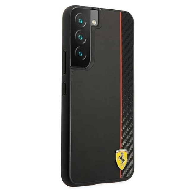 Чехол Ferrari для Samsung Galaxy S22 S901 On Track Carbon Stripe Black (FESAXHCS22SBK)