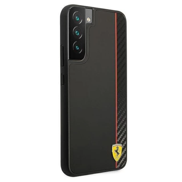 Чехол Ferrari для Samsung Galaxy S22 Plus S906 On Track Carbon Stripe Black (FESAXHCS22MBK)