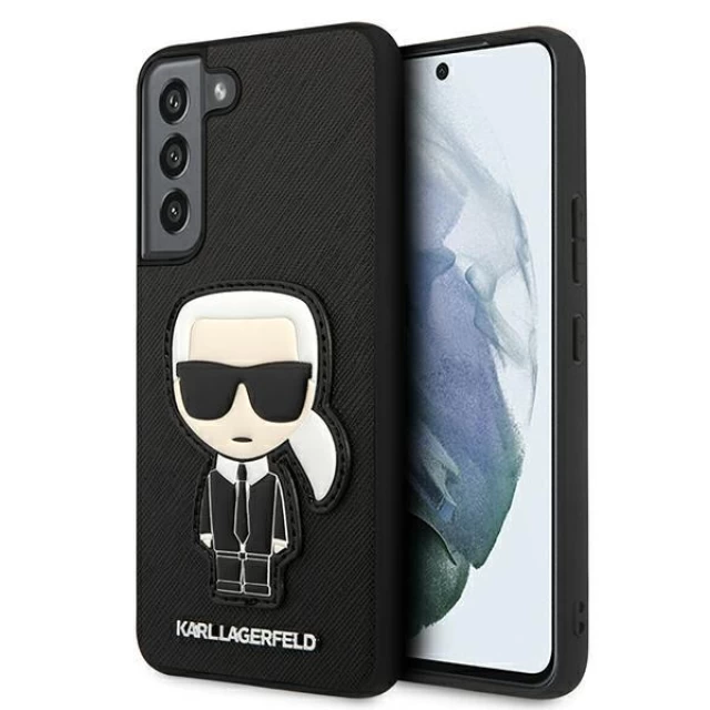 Чехол Karl Lagerfeld Saffiano Iconic Karl's Patch для Samsung Galaxy S22 Black (KLHCS22SOKPK)