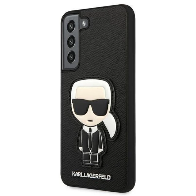 Чехол Karl Lagerfeld Saffiano Iconic Karl's Patch для Samsung Galaxy S22 Black (KLHCS22SOKPK)