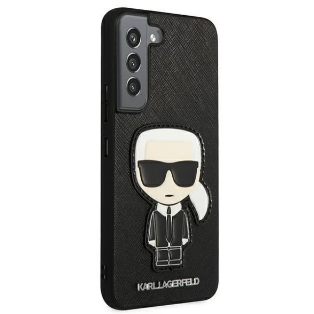 Чехол Karl Lagerfeld Saffiano Iconic Karl's Patch для Samsung Galaxy S22 Black (KLHCS22SOKPK)