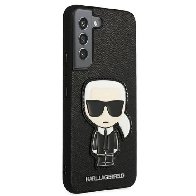 Чохол Karl Lagerfeld Saffiano Iconic Karl's Patch для Samsung Galaxy S22 Black (KLHCS22SOKPK)