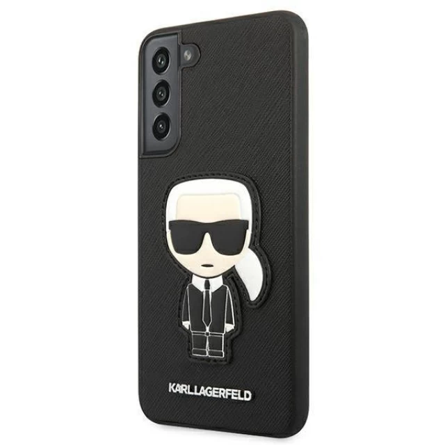 Чехол Karl Lagerfeld Saffiano Iconic Karl's Patch для Samsung Galaxy S22 Plus Black (KLHCS22MOKPK)