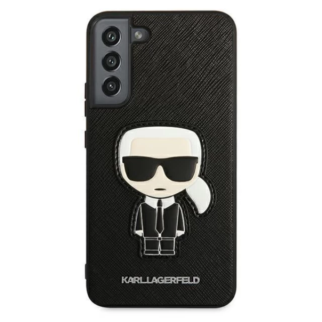 Чехол Karl Lagerfeld Saffiano Iconic Karl's Patch для Samsung Galaxy S22 Plus Black (KLHCS22MOKPK)