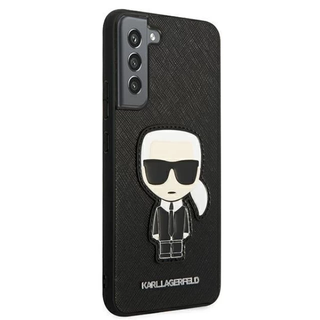 Чехол Karl Lagerfeld Saffiano Iconic Karl's Patch для Samsung Galaxy S22 Plus Black (KLHCS22MOKPK)