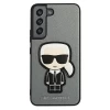 Чехол Karl Lagerfeld Saffiano Iconic Karl's Patch для Samsung Galaxy S22 Silver (KLHCS22SOKPG)