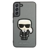 Чехол Karl Lagerfeld Saffiano Iconic Karl's Patch для Samsung Galaxy S22 Plus Silver (KLHCS22MOKPG)