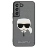 Чехол Karl Lagerfeld Saffiano Iconic Karl's Head для Samsung Galaxy S22 Plus Silver (KLHCS22MSAKHSL)