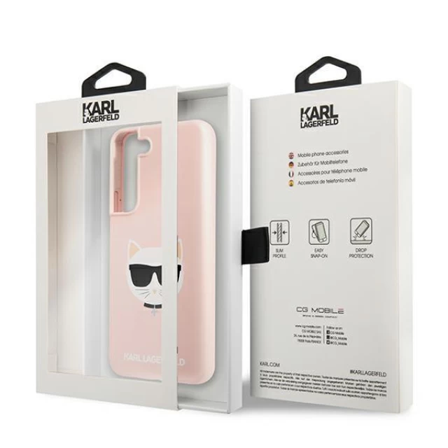 Чехол Karl Lagerfeld Silicone Choupette Head для Samsung Galaxy S22 Plus Pink (KLHCS22MSLCHPI)