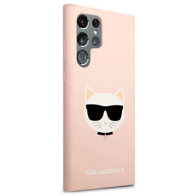 Чохол Karl Lagerfeld Silicone Choupette Head для Samsung Galaxy 22 Ultra S908 Pink (KLHCS22LSLCHPI)