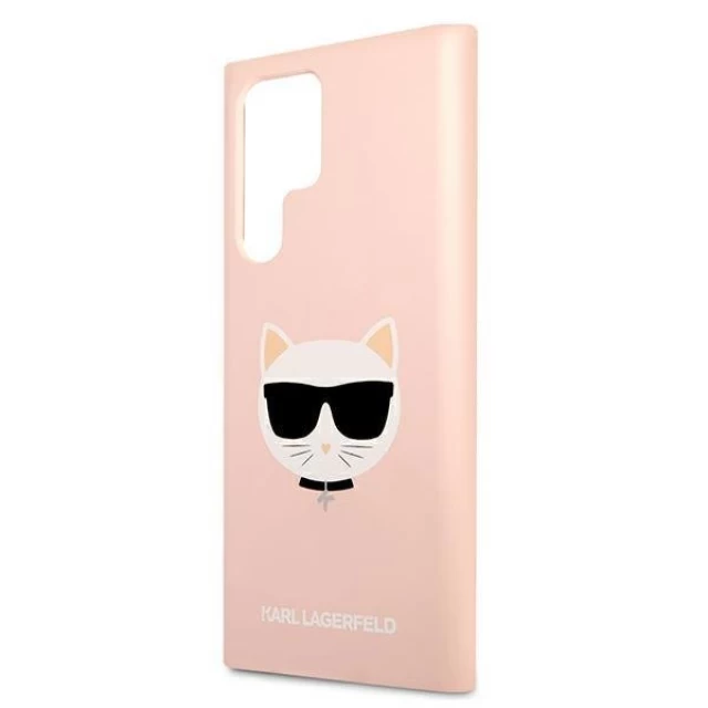 Чехол Karl Lagerfeld Silicone Choupette Head для Samsung Galaxy 22 Ultra S908 Pink (KLHCS22LSLCHPI)