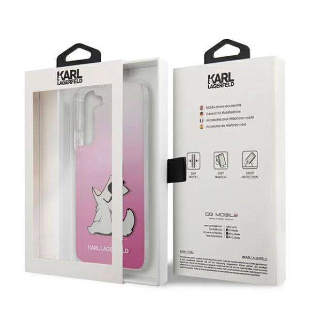 Чехол Karl Lagerfeld Choupette Eat для Samsung Galaxy S22 Pink (KLHCS22SCFNRCPI)