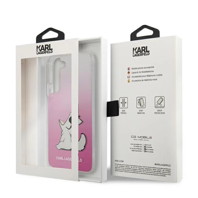 Чехол Karl Lagerfeld Choupette Eat для Samsung Galaxy S22 Plus Pink (KLHCS22MCFNRCPI)