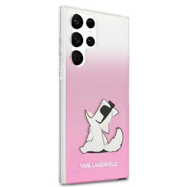 Чехол Karl Lagerfeld Choupette Eat для Samsung Galaxy S22 Ultra Pink (KLHCS22LCFNRCPI)