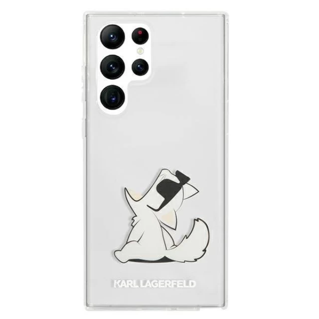 Чехол Karl Lagerfeld Choupette Eat для Samsung Galaxy S22 Ultra Transparent (KLHCS22LCFNRC)