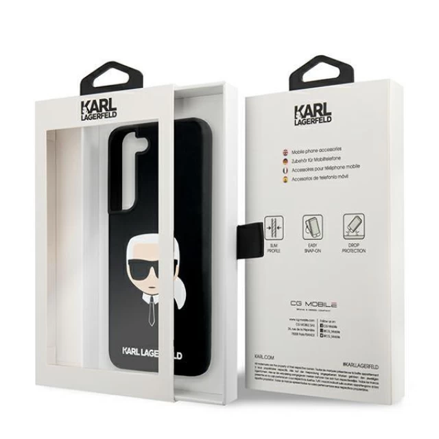 Чохол Karl Lagerfeld Karl's Head для Samsung Galaxy S22 Black (KLHCS22SSLKHBK)