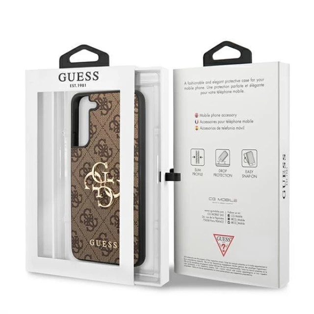 Чехол Guess 4G Big Metal Logo для Samsung Galaxy S22 Plus Brown (GUHCS22M4GMGBR)