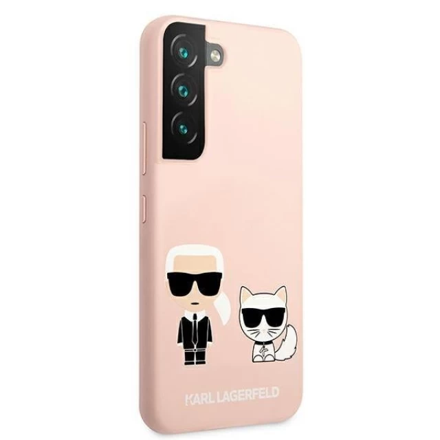 Чохол Karl Lagerfeld Iconic Karl and Choupette для Samsung Galaxy S22 Pink (KLHCS22SSSKCI)