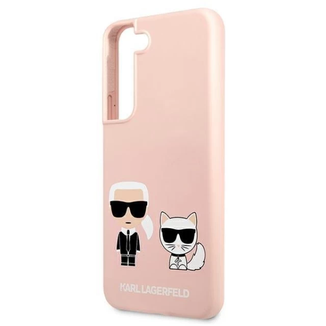 Чехол Karl Lagerfeld Iconic Karl and Choupette для Samsung Galaxy S22 Pink (KLHCS22SSSKCI)