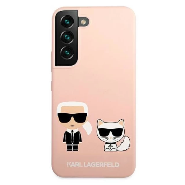 Чехол Karl Lagerfeld Iconic Karl and Choupette для Samsung Galaxy S22 Plus Pink (KLHCS22MSSKCI)