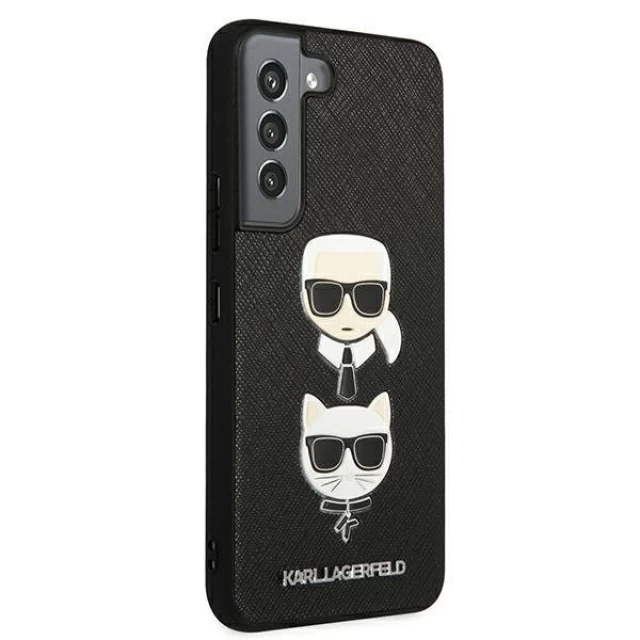 Чохол Karl Lagerfeld Saffiano Iconic Karl and Choupette Head для Samsung Galaxy S22 Black (KLHCS22SSAKICKCBK)