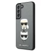 Чехол Karl Lagerfeld Saffiano Iconic Karl and Choupette Head для Samsung Galaxy S22 Silver (KLHCS22SSAKICKCSL)