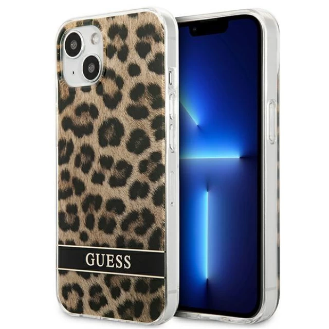 Чехол Guess Leopard для iPhone 13 mini Brown (GUHCP13SHSLEOW)