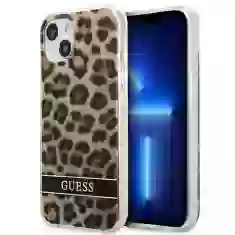 Чохол Guess Leopard для iPhone 13 mini Brown (GUHCP13SHSLEOW)