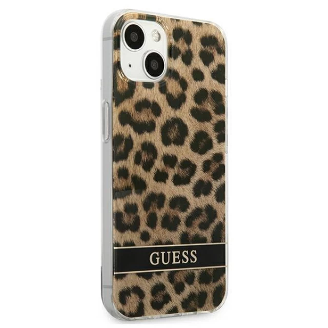 Чехол Guess Leopard для iPhone 13 mini Brown (GUHCP13SHSLEOW)