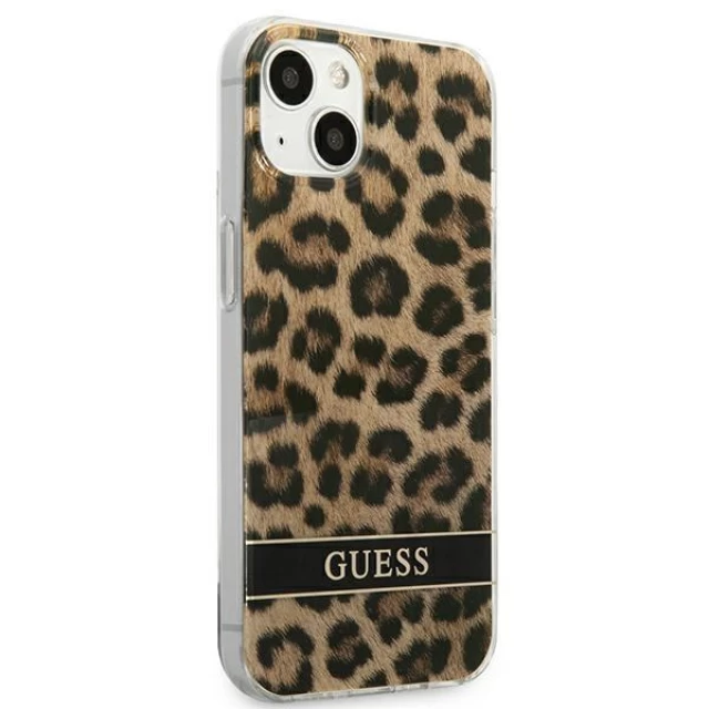 Чохол Guess Leopard для iPhone 13 Brown (GUHCP13MHSLEOW)