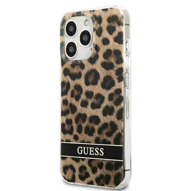 Чохол Guess Leopard для iPhone 13 Pro Brown (GUHCP13LHSLEOW)