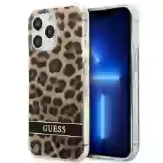 Чохол Guess Leopard для iPhone 13 Pro Max Brown (GUHCP13XHSLEOW)