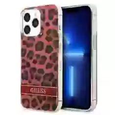 Чехол Guess Leopard для iPhone 13 Pro Red (GUHCP13LHSLEOR)