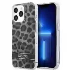 Чохол Guess Leopard для iPhone 13 Pro Grey (GUHCP13LHSLEOK)