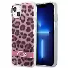 Чехол Guess Leopard для iPhone 13 mini Pink (GUHCP13SHSLEOP)