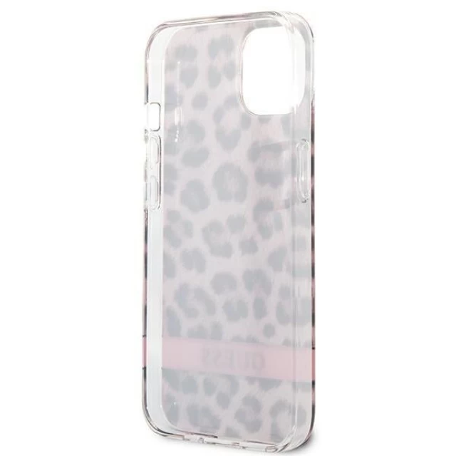 Чехол Guess Leopard для iPhone 13 mini Pink (GUHCP13SHSLEOP)