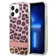 Чохол Guess Leopard для iPhone 13 Pro Pink (GUHCP13LHSLEOP)