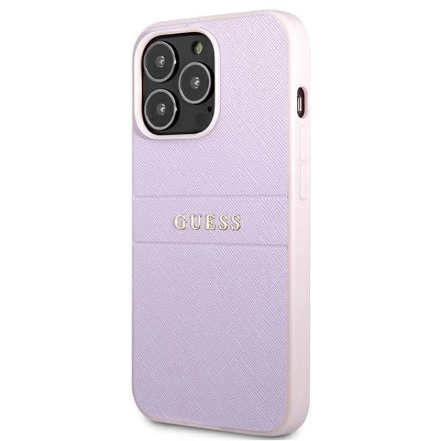 Чехол Guess Saffiano Stripe для iPhone 13 Pro Max Purple (GUHCP13XPSASBPU)