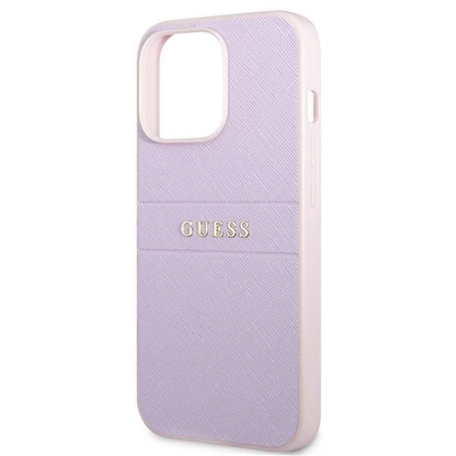 Чехол Guess Saffiano Stripe для iPhone 13 Pro Max Purple (GUHCP13XPSASBPU)