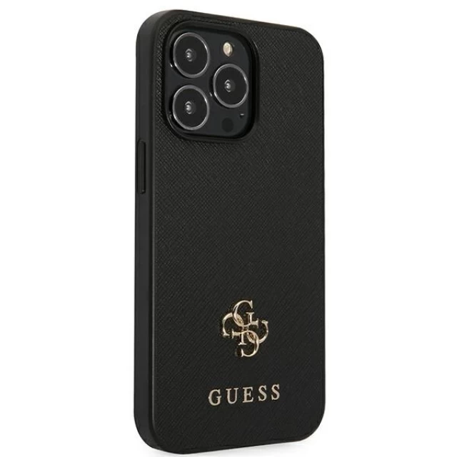 Чехол Guess Saffiano 4G Small Metal Logo для iPhone 13 Pro Black (GUHCP13LPS4MK)