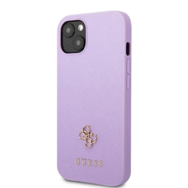 Чохол Guess Saffiano 4G Small Metal Logo для iPhone 13 mini Purple (GUHCP13SPS4MU)