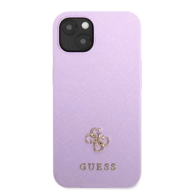 Чехол Guess Saffiano 4G Small Metal Logo для iPhone 13 mini Purple (GUHCP13SPS4MU)
