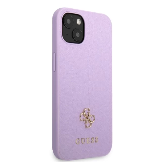 Чехол Guess Saffiano 4G Small Metal Logo для iPhone 13 Purple (GUHCP13MPS4MU)