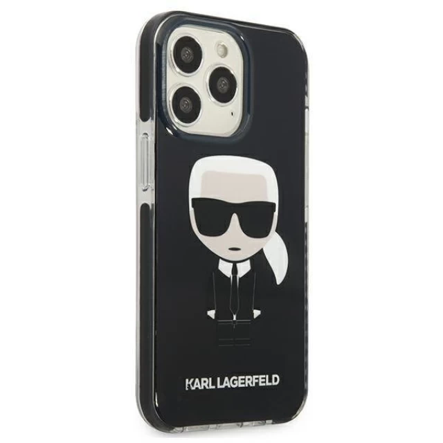 Чехол Karl Lagerfeld Iconik Karl для iPhone 13 Pro Max Black (KLHCP13XTPEIKK)
