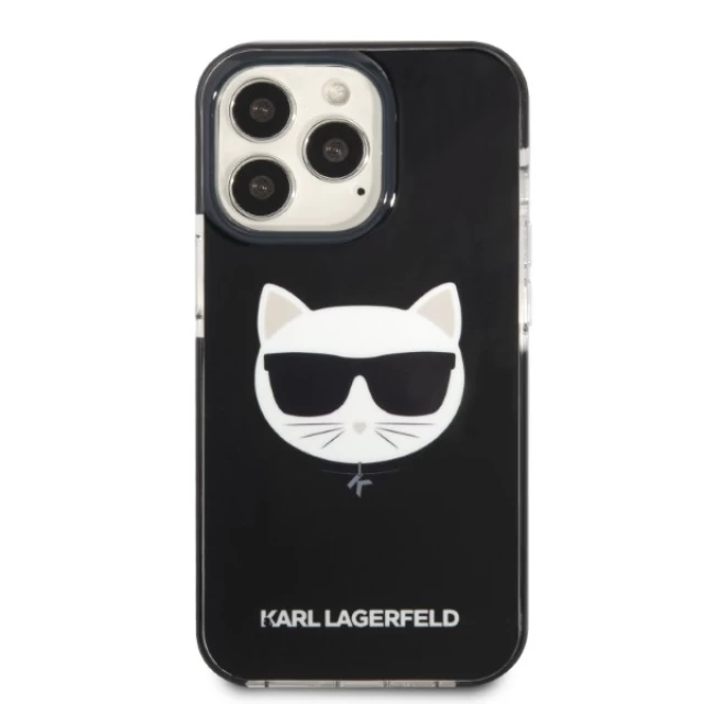 Чохол Karl Lagerfeld Choupette Head для iPhone 13 Pro Max Black (KLHCP13XTPECK)