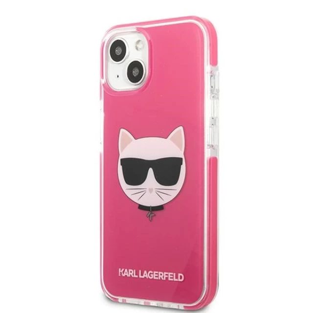 Чохол Karl Lagerfeld Choupette Head для iPhone 13 mini Fuschia (KLHCP13STPECPI)