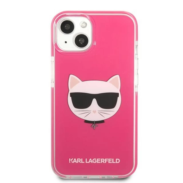 Чохол Karl Lagerfeld Choupette Head для iPhone 13 mini Fuschia (KLHCP13STPECPI)