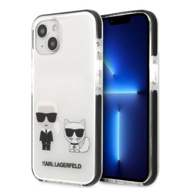 Чехол Karl Lagerfeld Karl & Choupette для iPhone 13 mini White (KLHCP13STPEKCW)